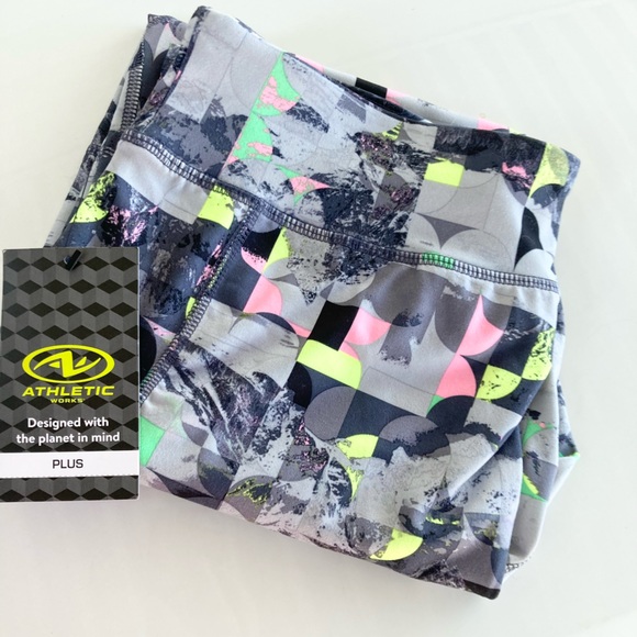 Athletic Works Leggings Gray with Graphic Design - size XL (14-16) Plus - NWT - Picture 2 of 13